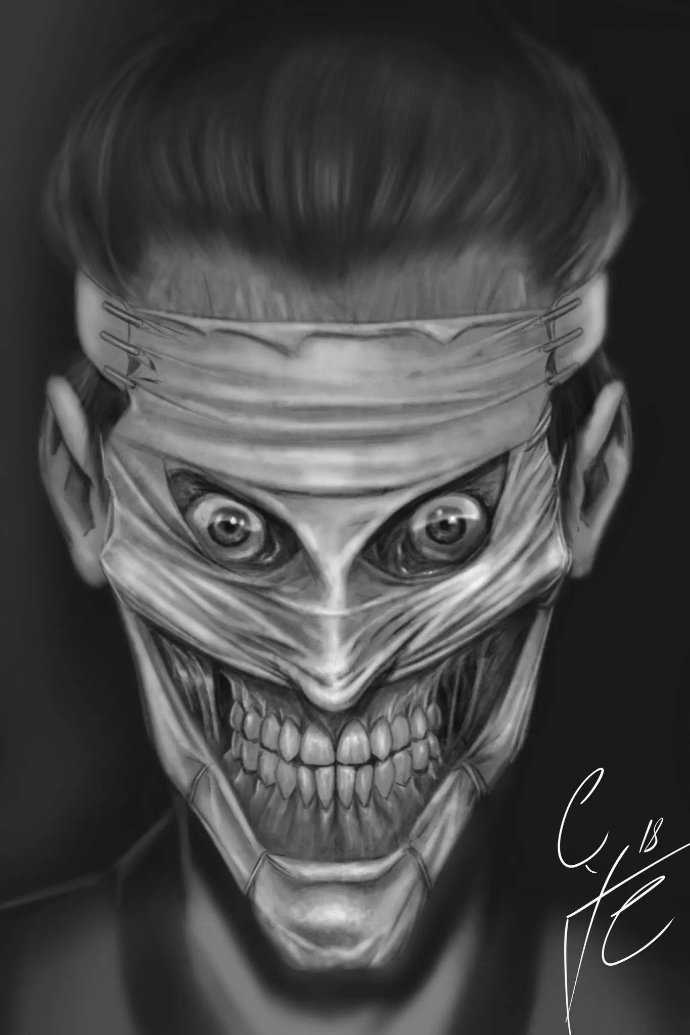 Dibujé mi version del Joker, pasá y reite (speedpainting)