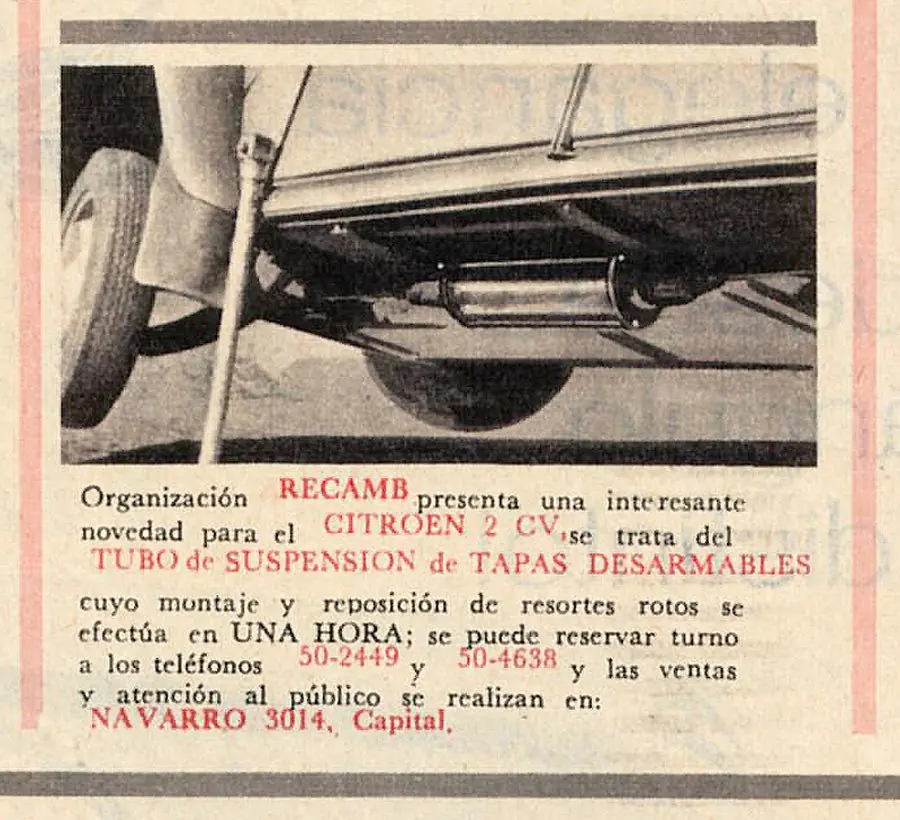 Tubo de suspensión del 2 CV