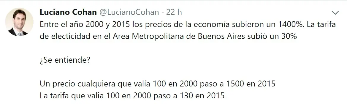 Te explico el porque del tarifazo en 10 tweets