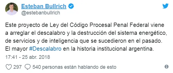 Esteban Bullrich día a día es más burro