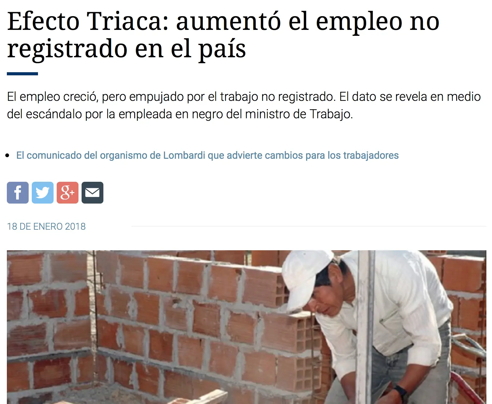 Hagamos top para que Triaca renuncie