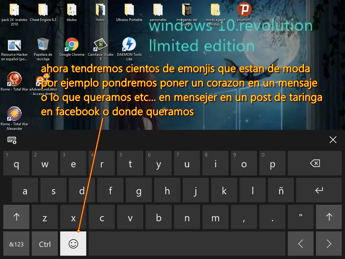 mensaje graciosos con emojis desde nuestro pc