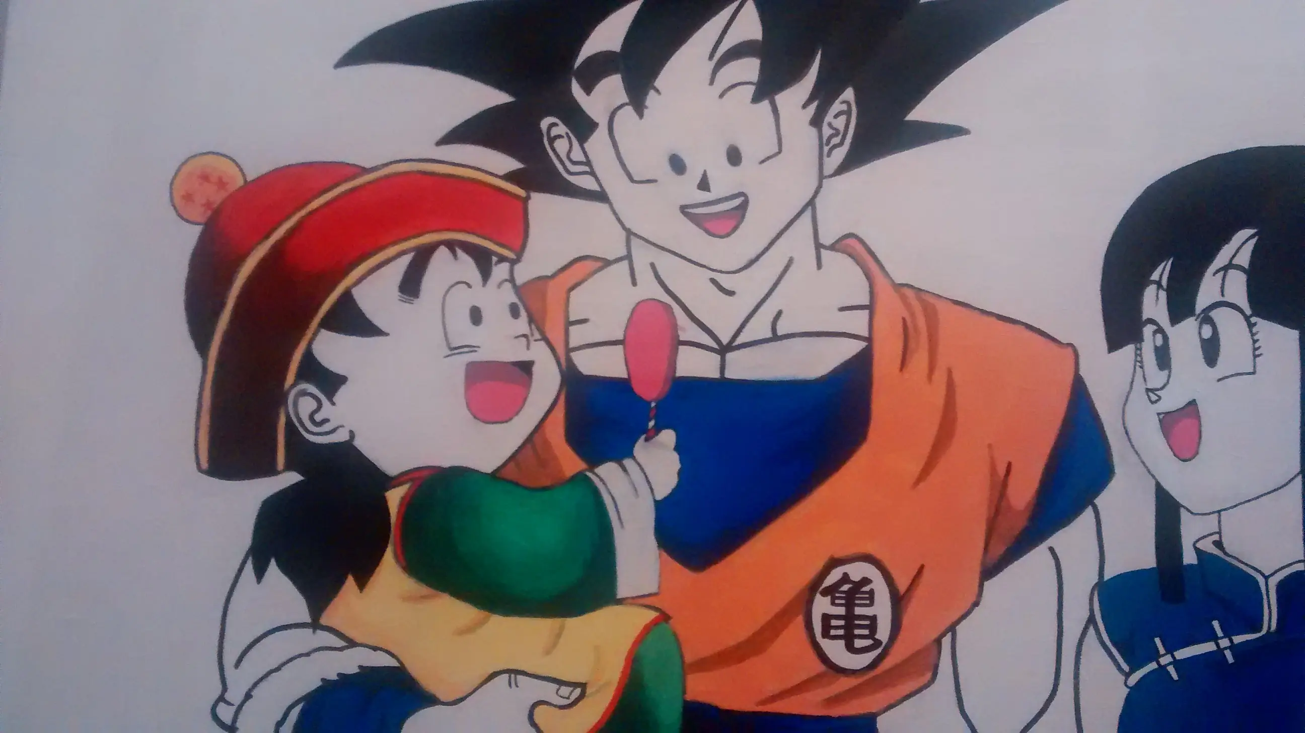 Mirá como quedó este cuadro! - Goku, Milk y Gohan