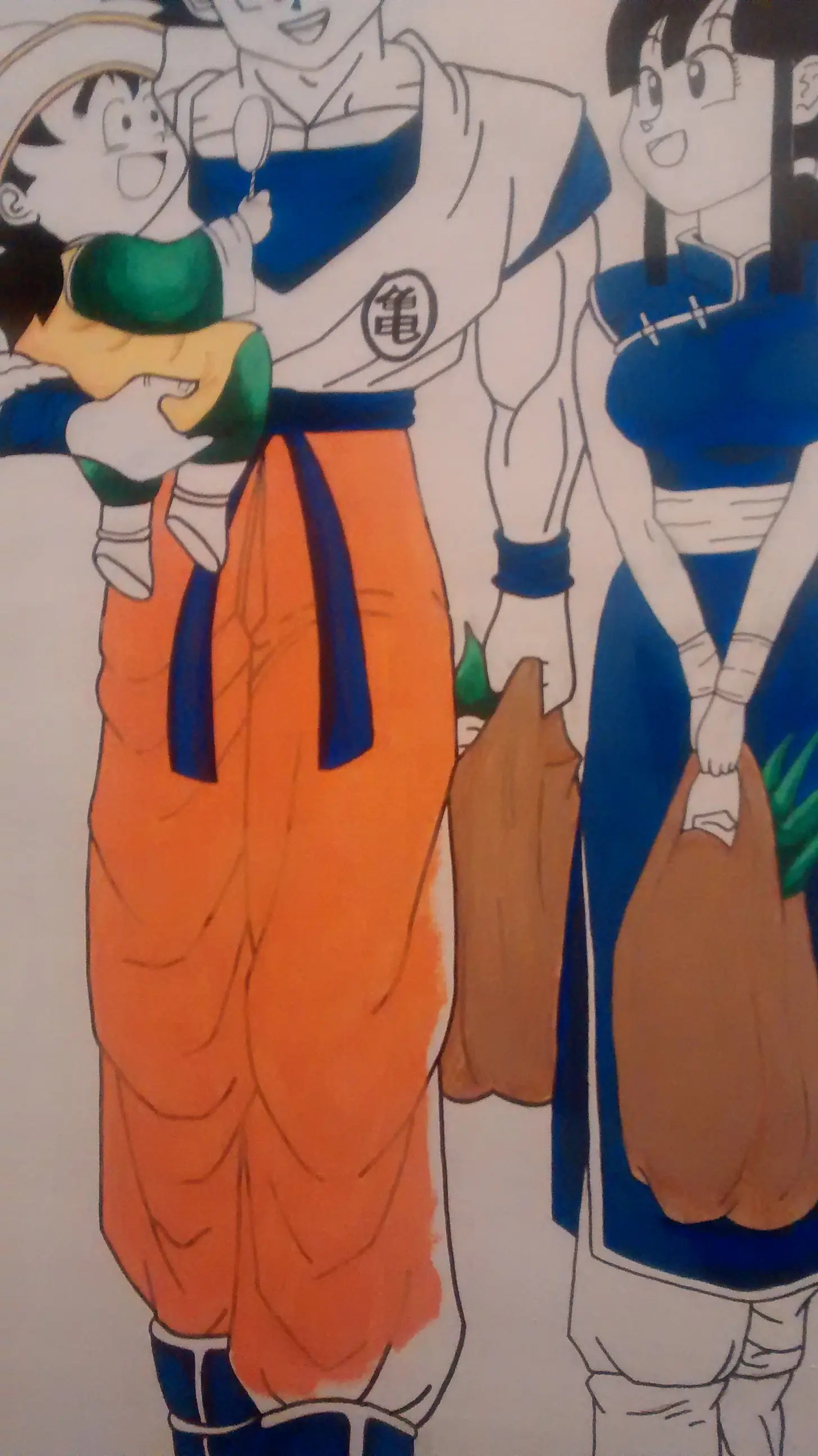 Mirá como quedó este cuadro! - Goku, Milk y Gohan