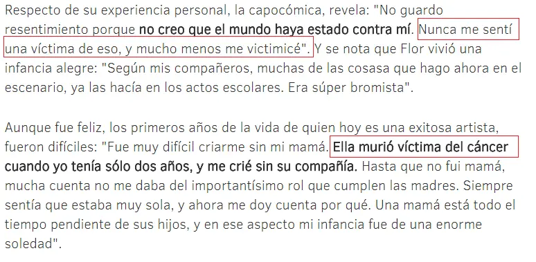 Flor de la V miente y usa la muerte de su madre
