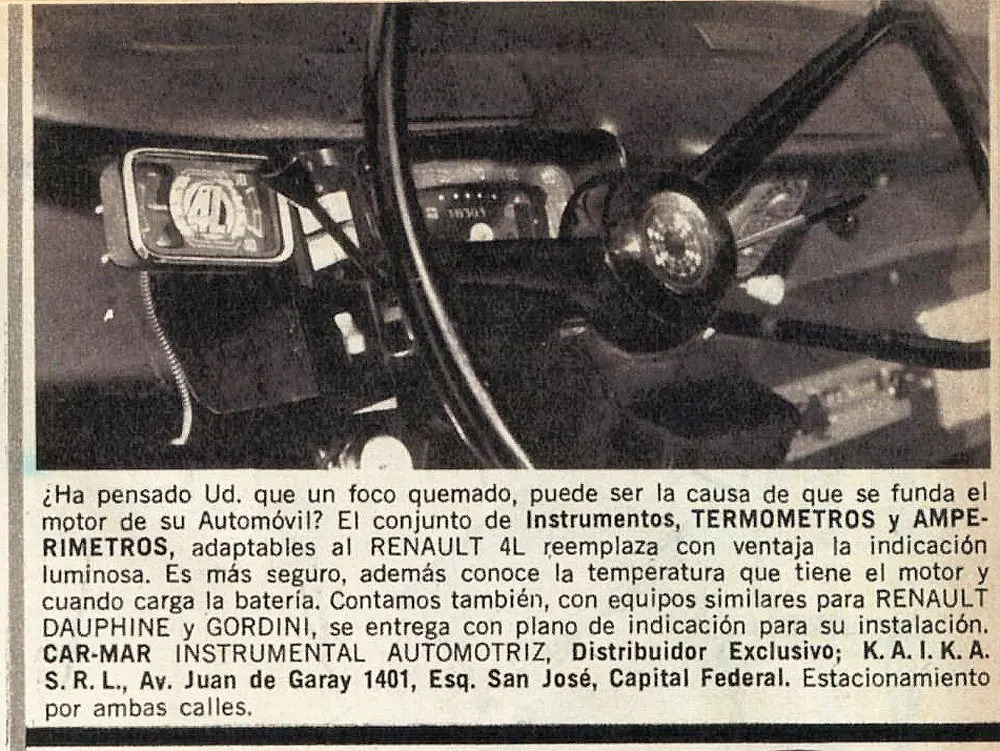 Instrumental para el Renault 4L