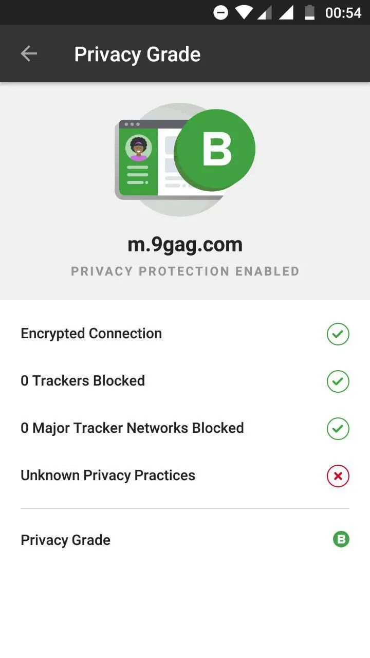 Ranking de privacidad según DuckDuckGo Browser, Taringa safó