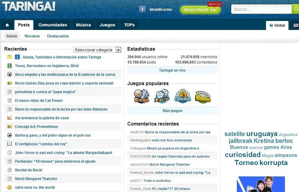 Volví a Taringa después de 4 años