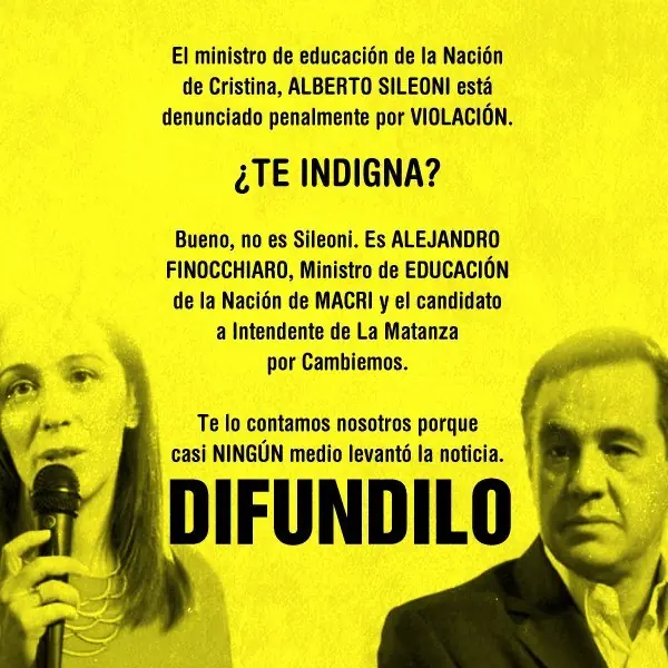 Silencio de Finocchiaro ante la denuncia
