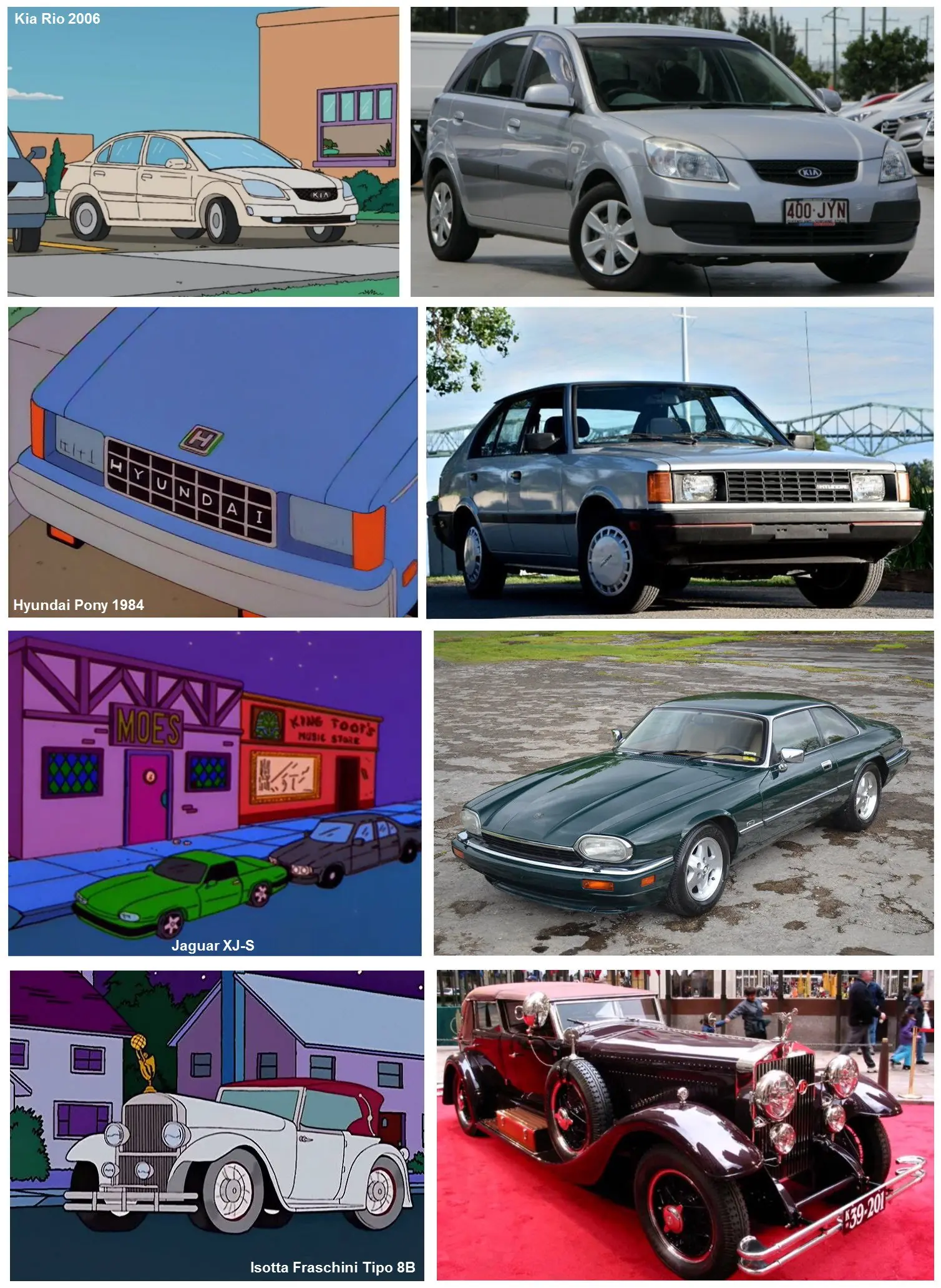 Los autos reales de Los Simpsons [megapost]