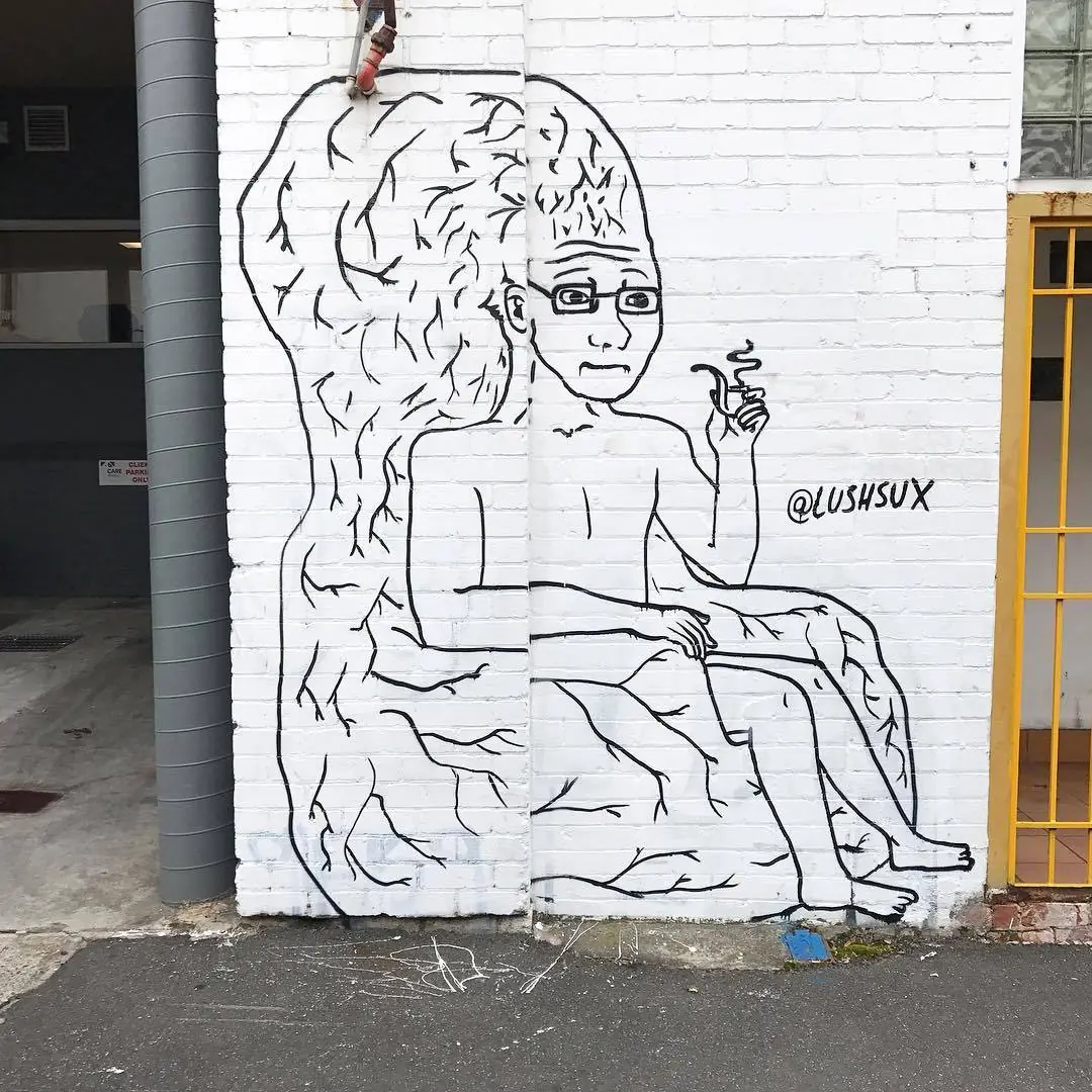 Lushsux: arte callejero,anime y memes