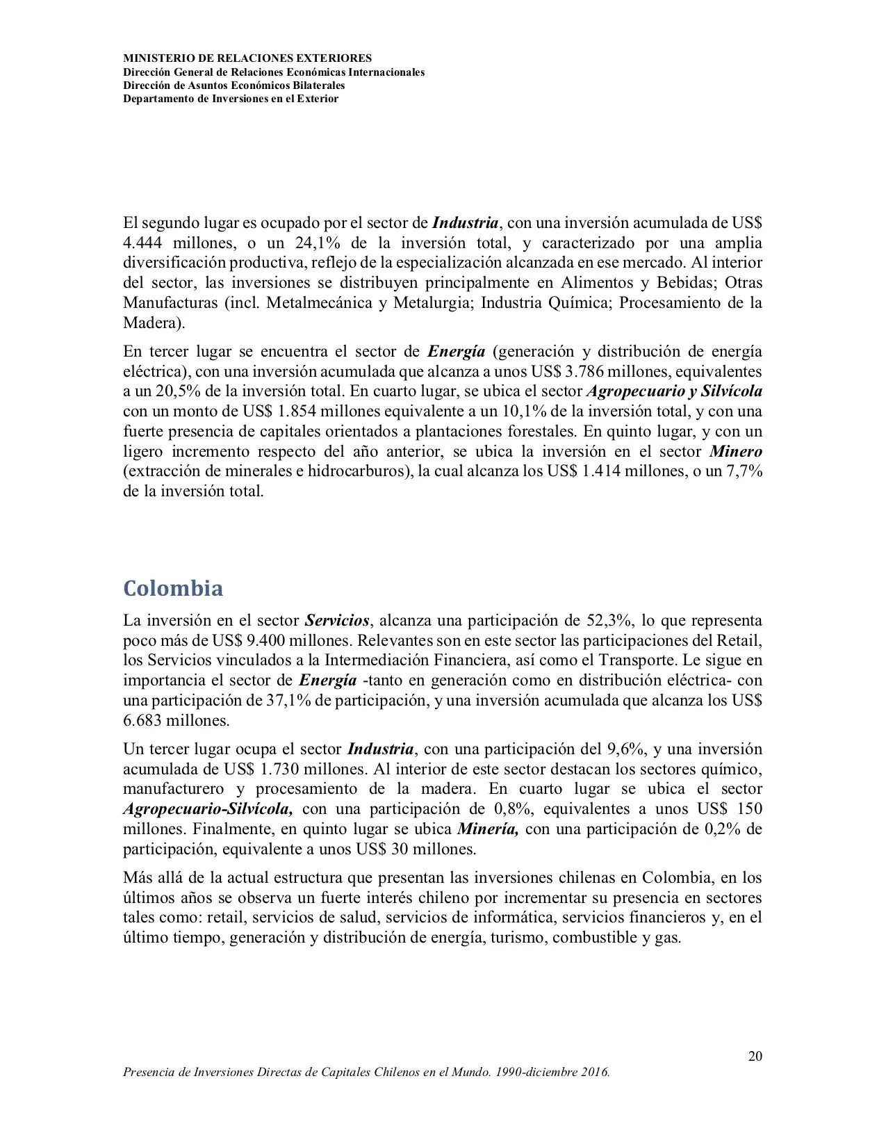 [Chile] Se cae la mentira inversiones, exportaciones, desar