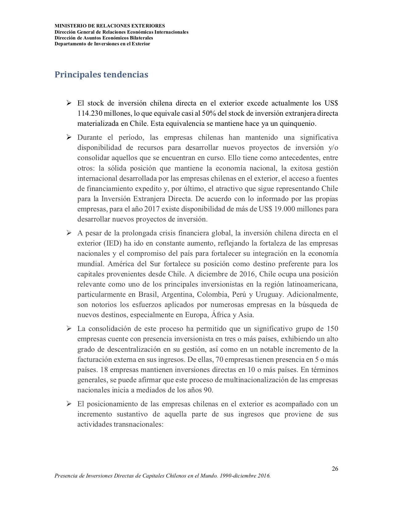 Inversiones IED Sudamericanas