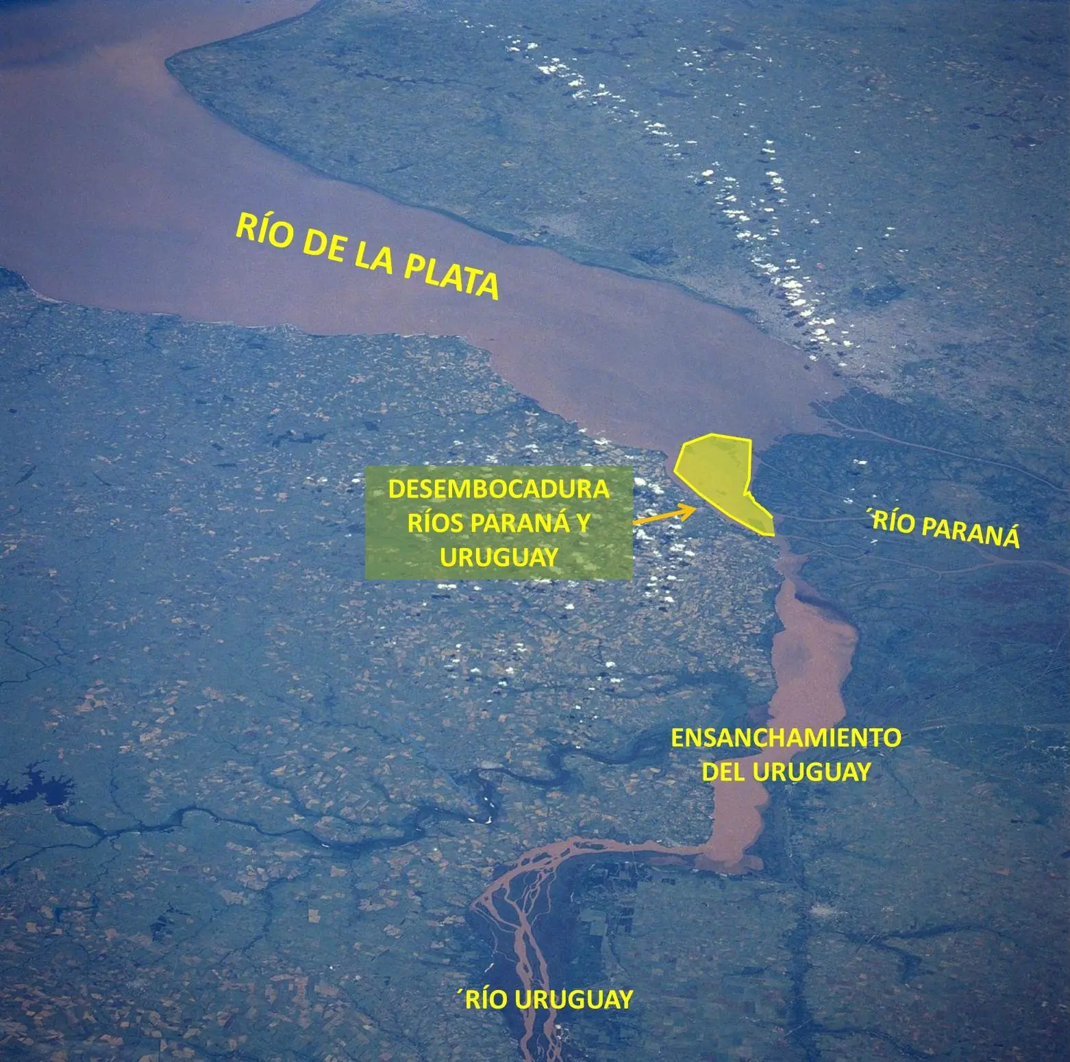 El ensanchamiento del río Uruguay