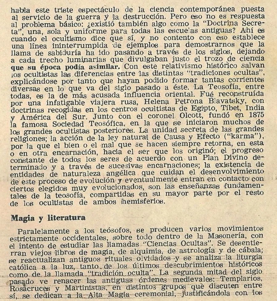 Por los senderos de lo oculto