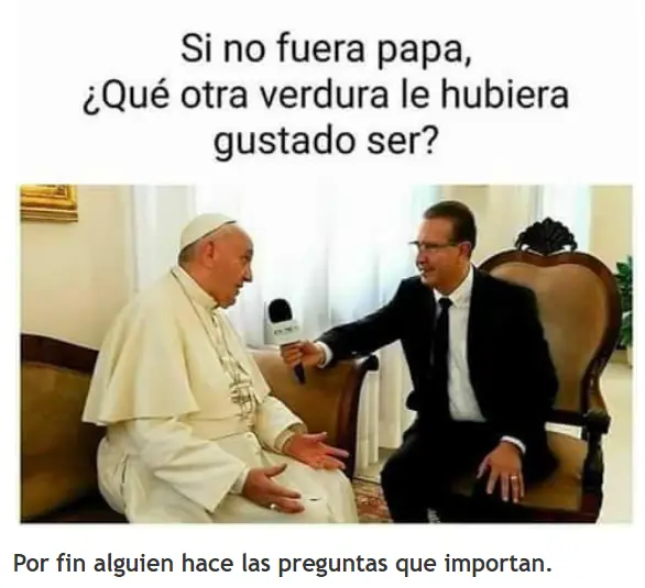 Humor papal: para personas q piensa pasar un mal viernes.