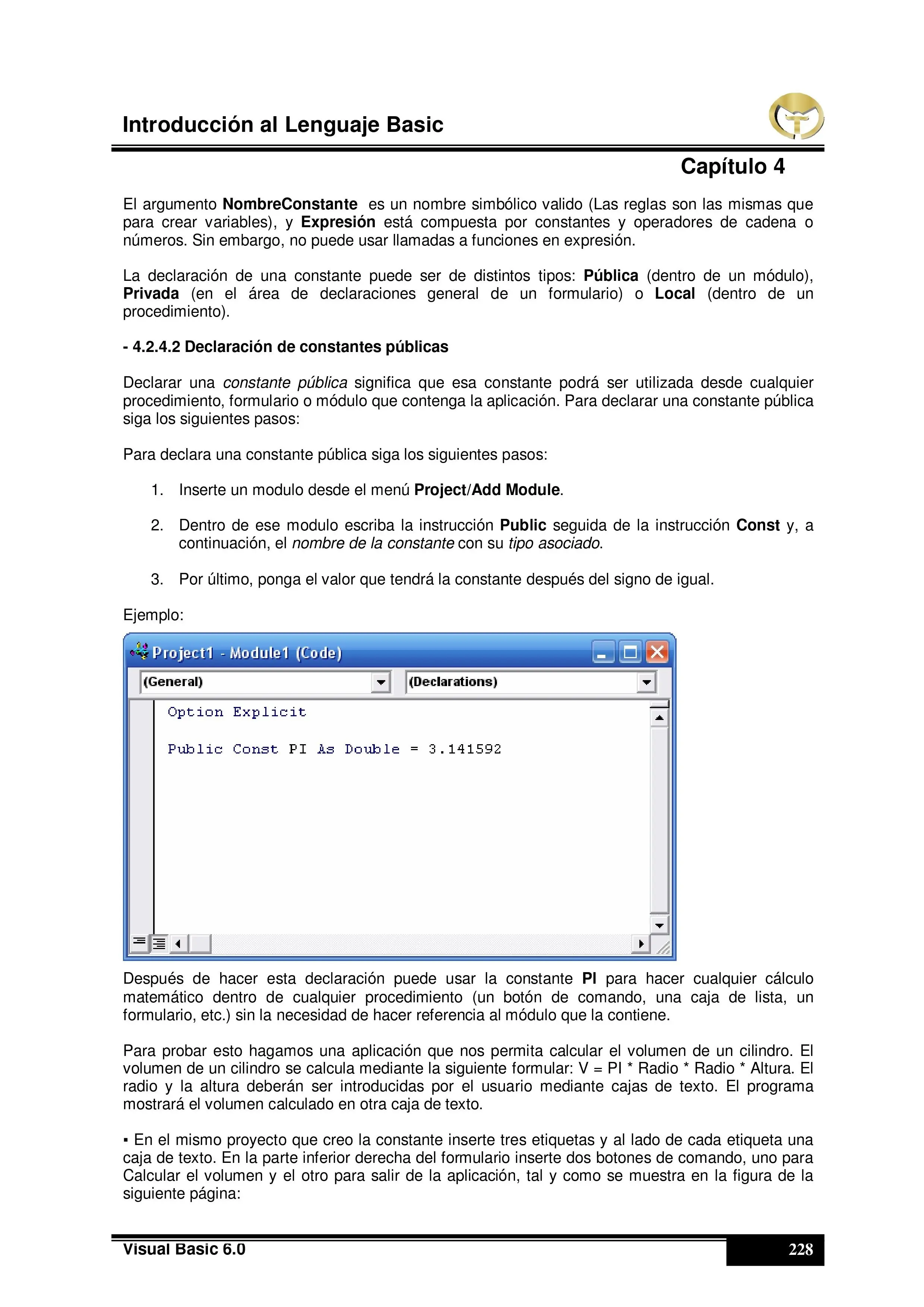 Introducción al lenguaje visual basic