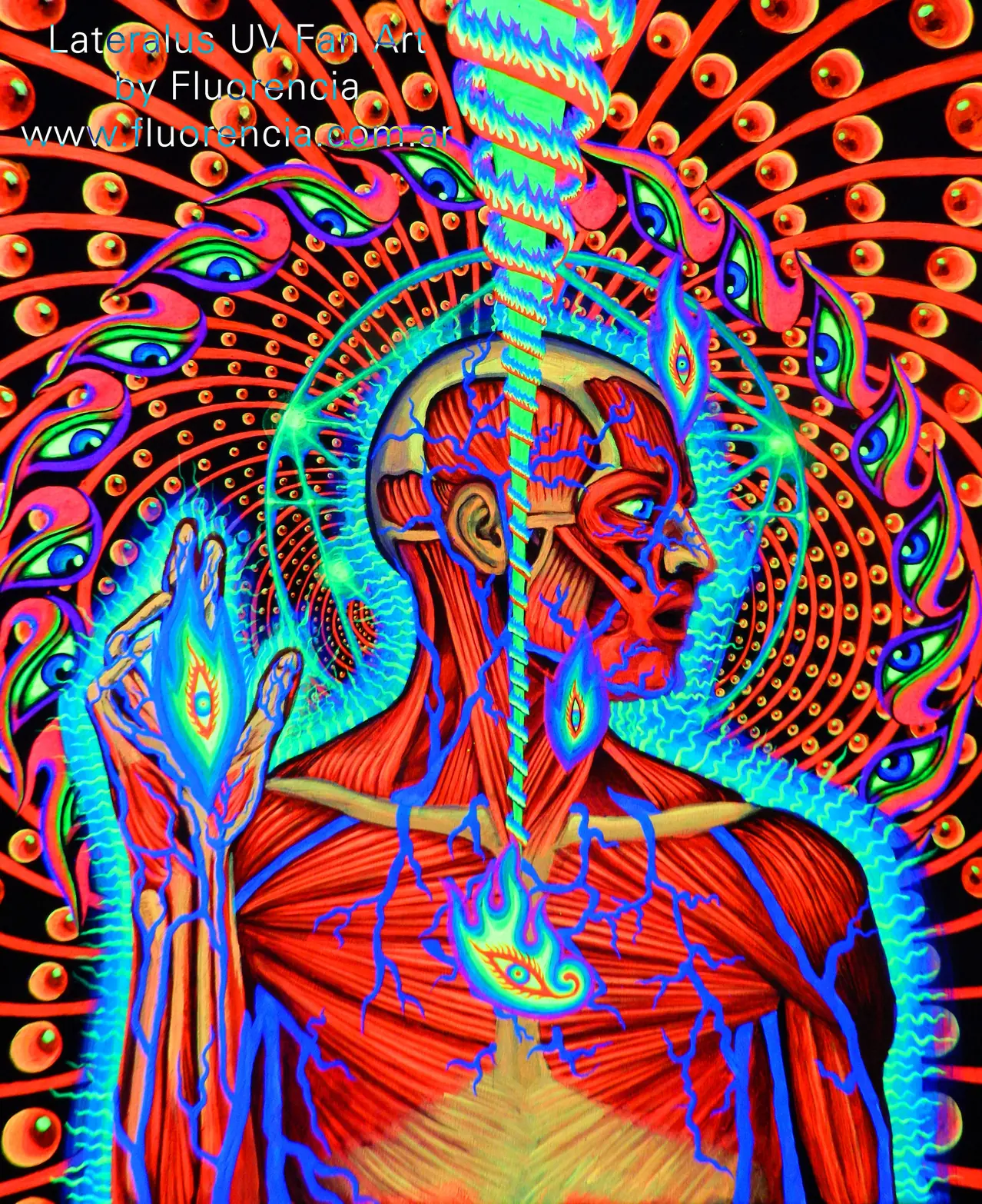 Pintura UV Fan Art de Lateralus, Tool.