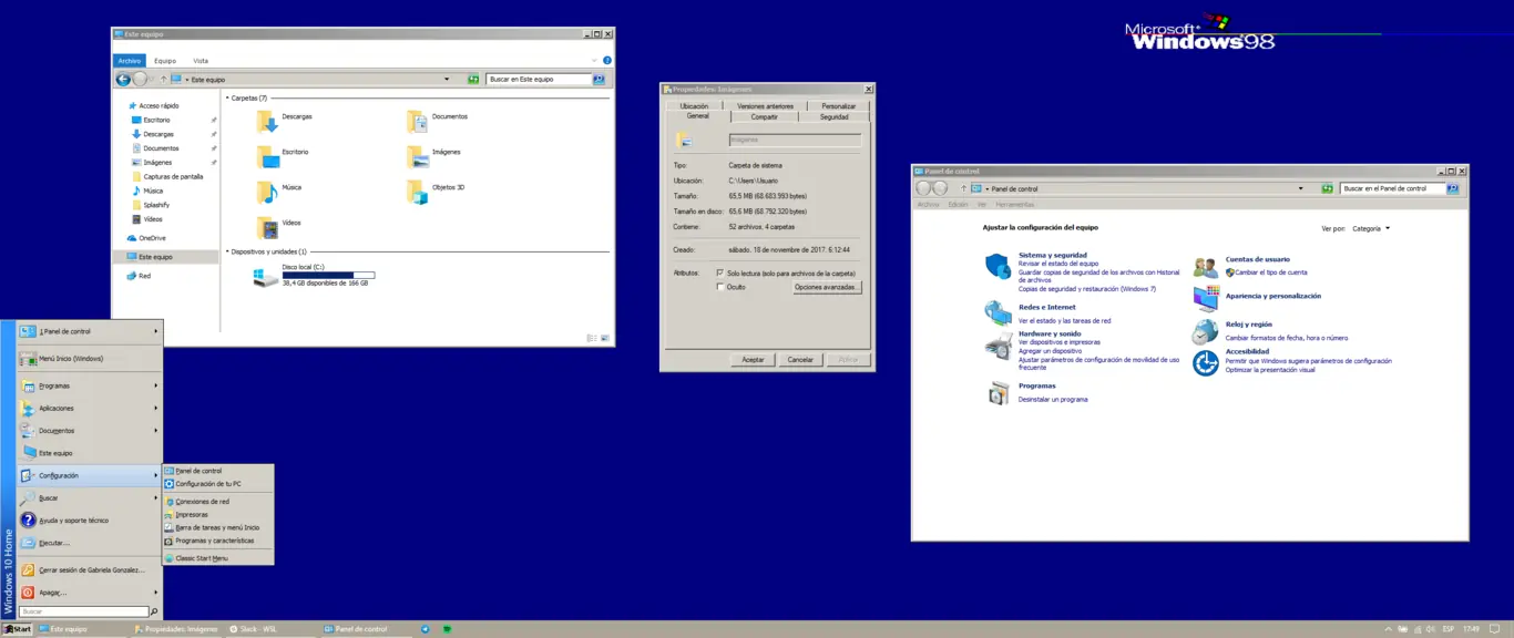 Con este truco de Windows volveras en el tiempo a Windows 98