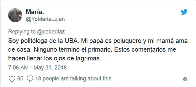 "Estudié en una universidad del conurbano"