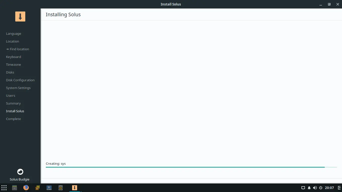 Instalacion Solus3 budgie
