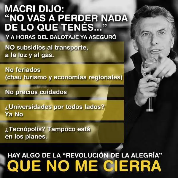 Desmintiendo: Macri te minetio en todo