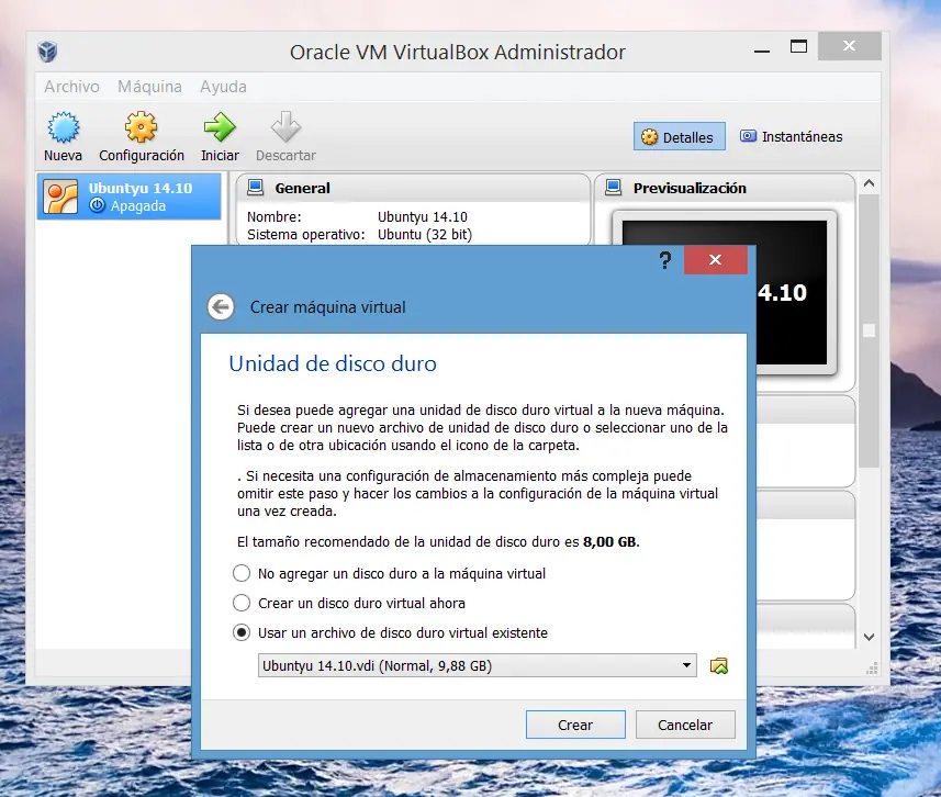 Linux en Windows 8.1 con Virtualbox (JD)