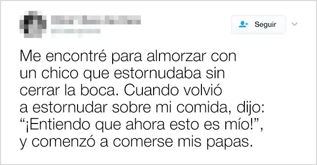 21 Historias de citas mas desastrosas contadas en Twitter 21 Historias de citas mas desastrosas contadas en Twitter