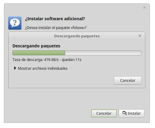 instalar paquetes