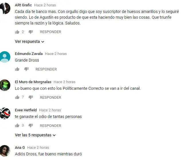 Dross a Favor de Agustin Laje: Las redes estallan