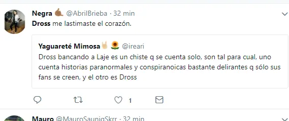 Dross a Favor de Agustin Laje: Las redes estallan