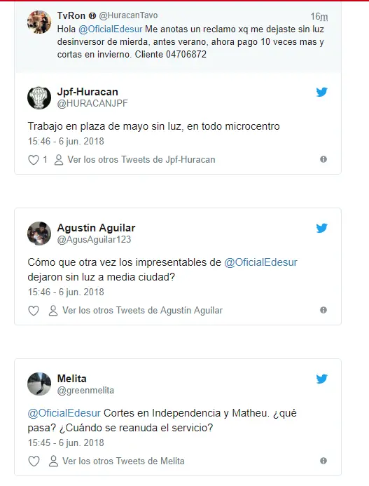 Apagón en la Ciudad de Buenos Aires