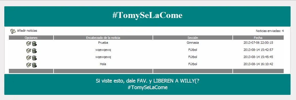 [PHP y MYSQL] Script de noticias