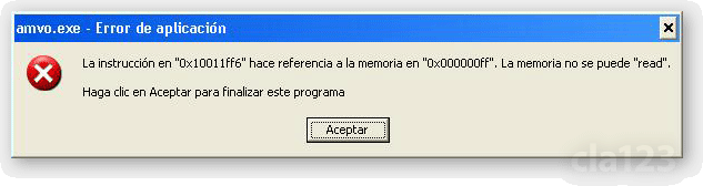 La memoria no se puede "read" ( Solución )