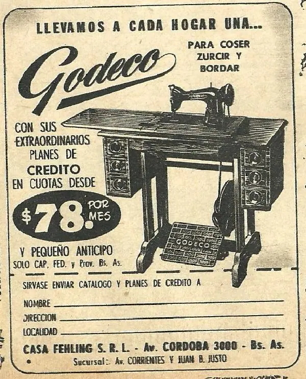 Algunas propagandas, o publicidades del año 1955