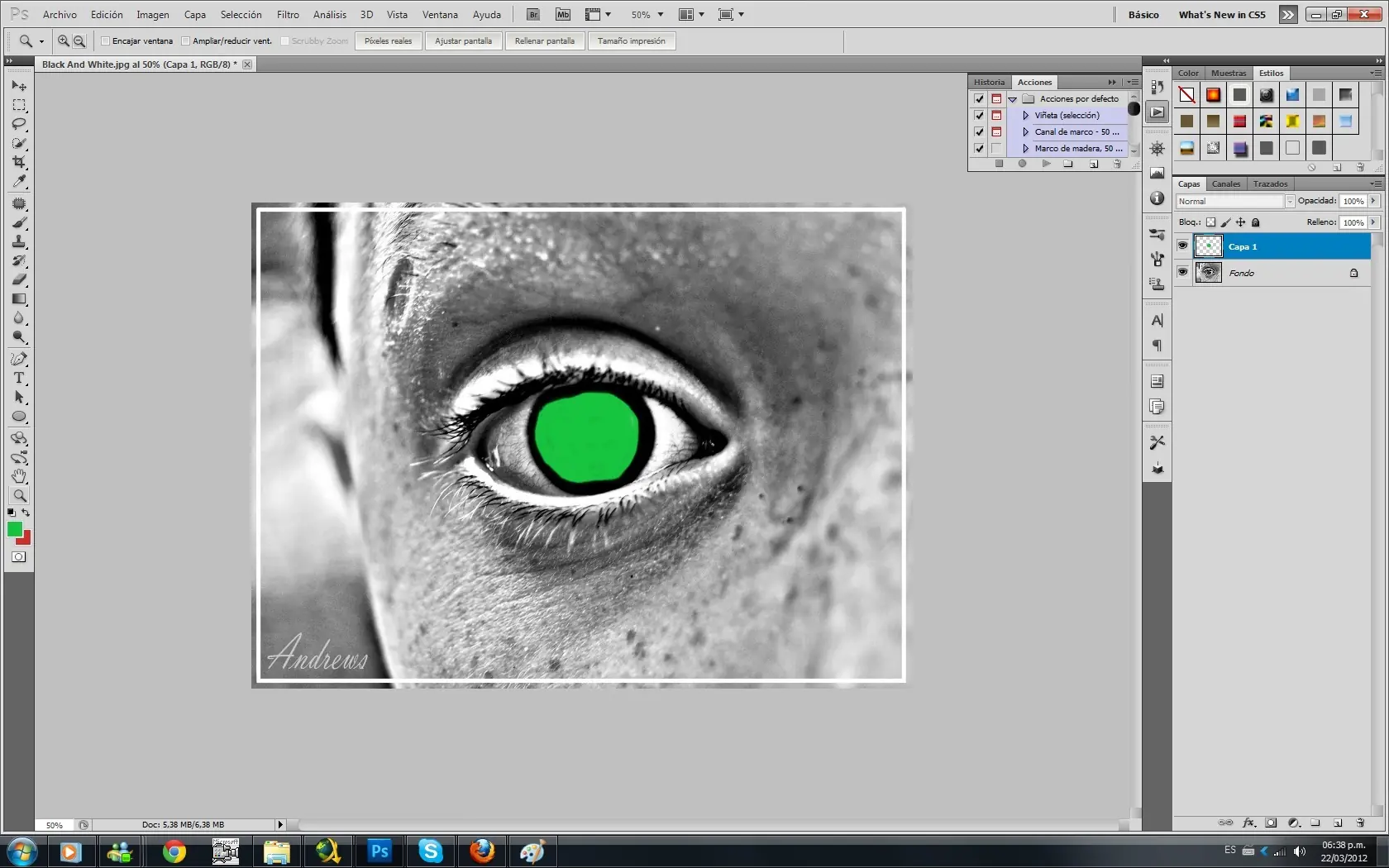 color de ojos