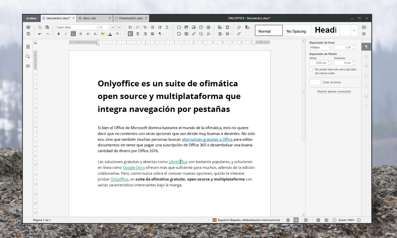 Onlyoffice, suite de ofimática open source y multiplataforma
