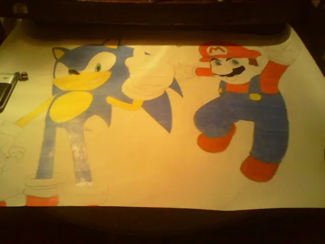 Sonic y Mario Bros ( Dibujo )