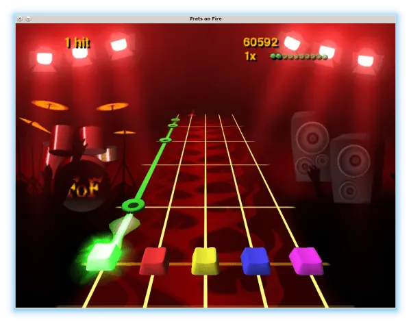 A tocar guitarra con Frets on Fire