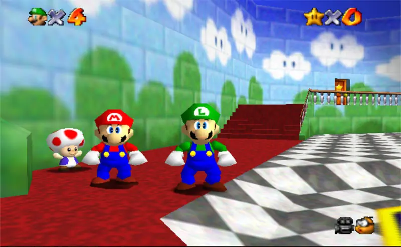 La búsqueda a Luigi en Super Mario 64 que acabó en decepción