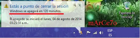 Apagar la PC automaticamente sin programas