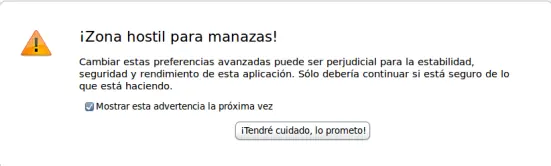 Configuración avanzada de Firefox (about:config)