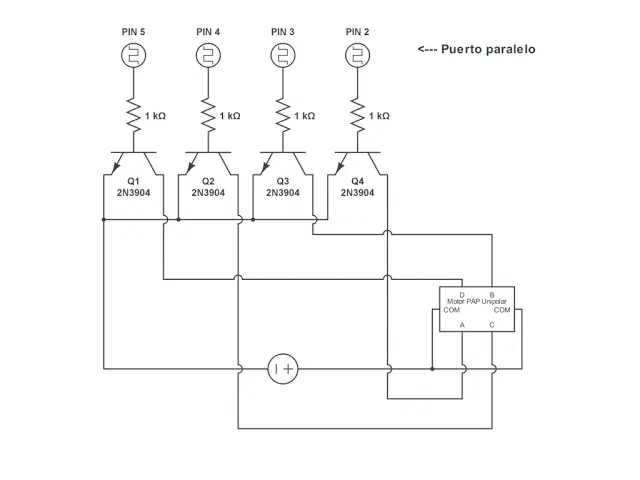 Mover motor con la pc (sin integrados)