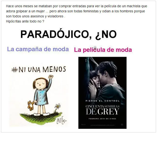 #NiUnaMenos VS 50 Sombras de Grey