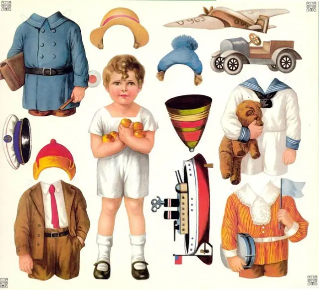 Muñecas recortables, recuerdos de la infancia.