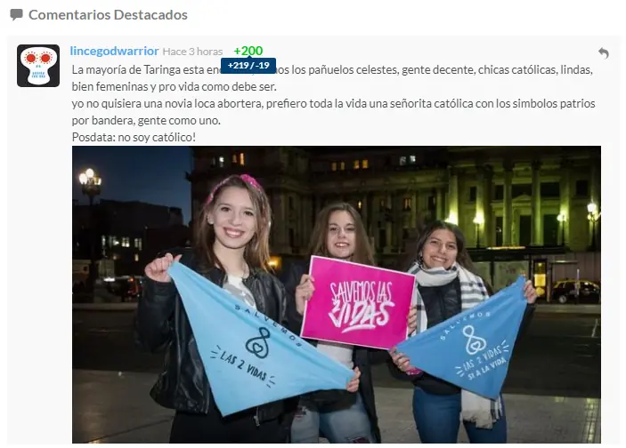 Me voy de Taringa en solidaridad con la vida!