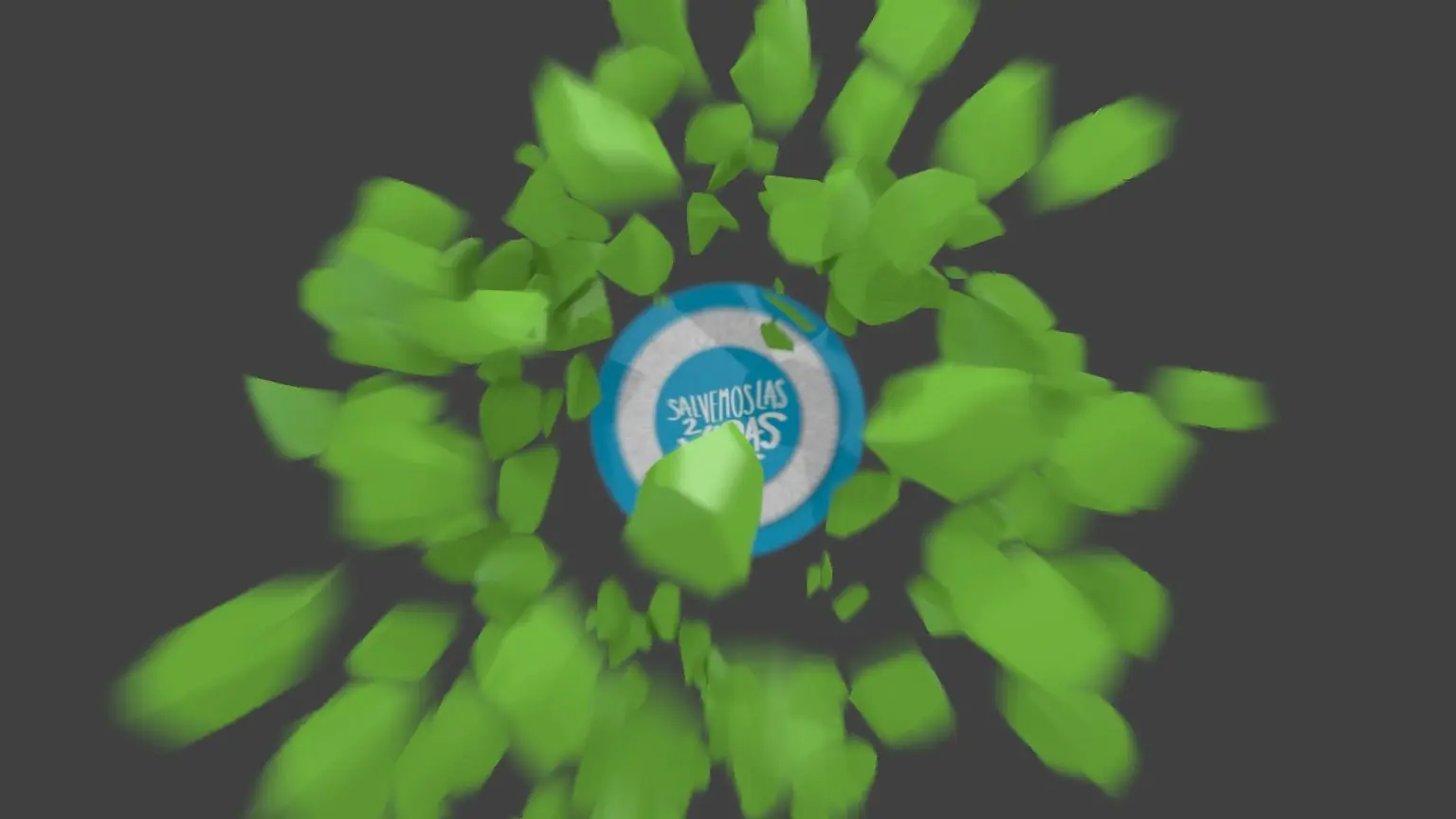 Hice un corazón verde 3D y te lo muestro