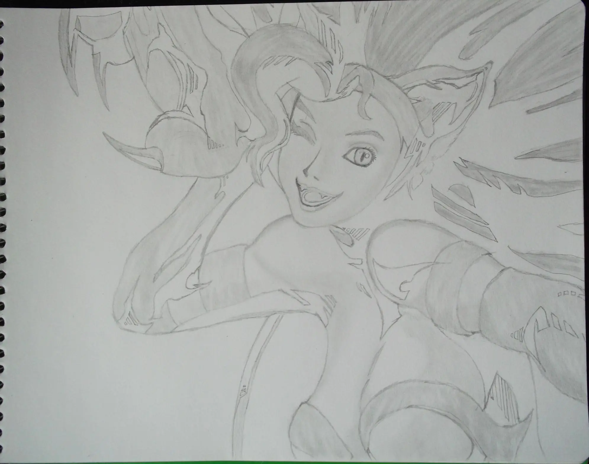 Mi Dibujo De Felicia (Sombreados A Carboncillo)
