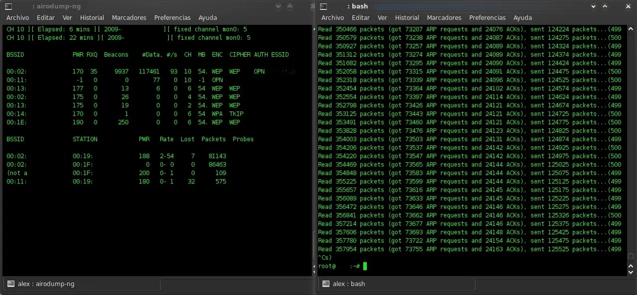 Descifrar Claves Wep utilizando solo ubuntu