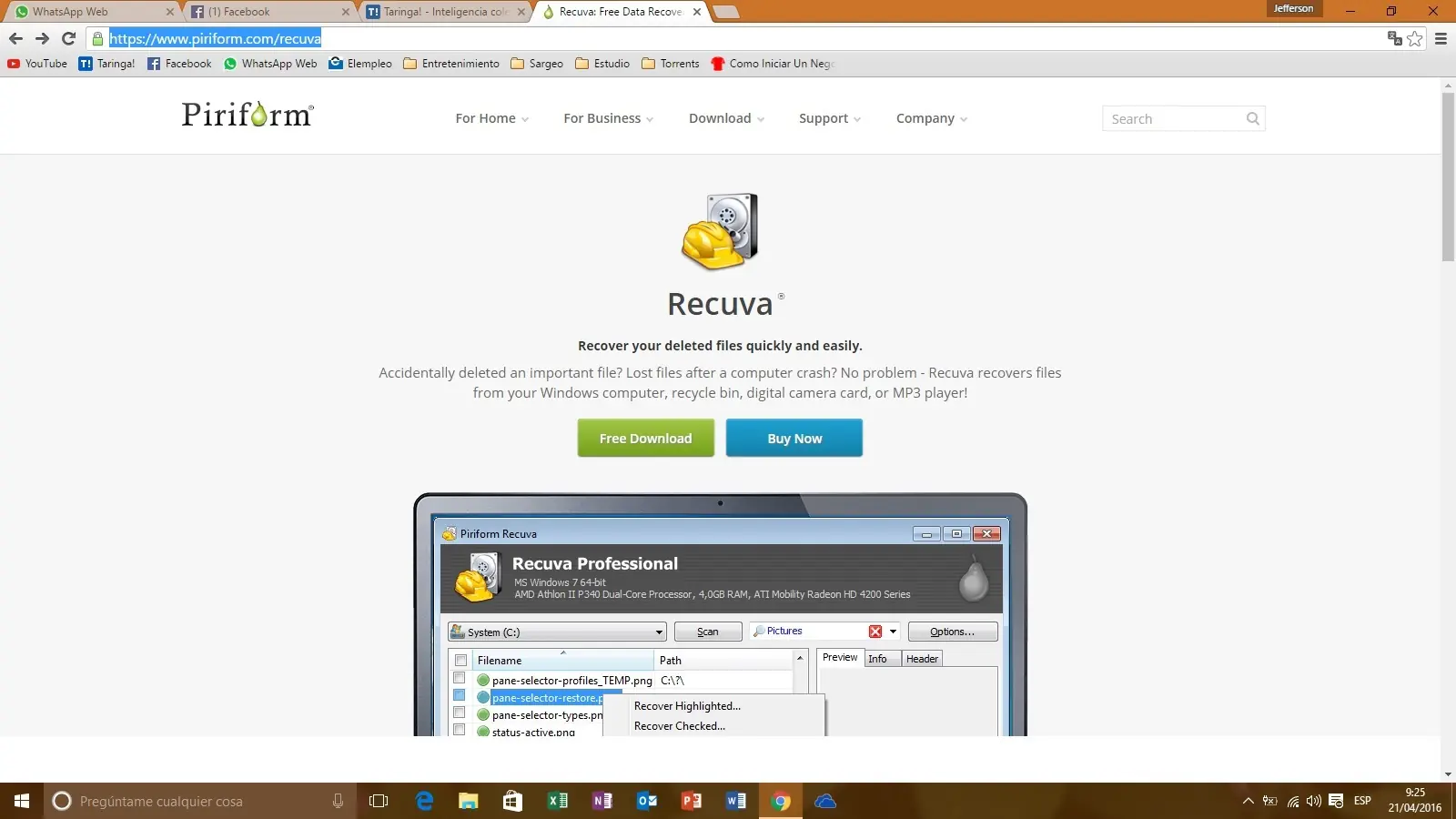 Archivos borrados